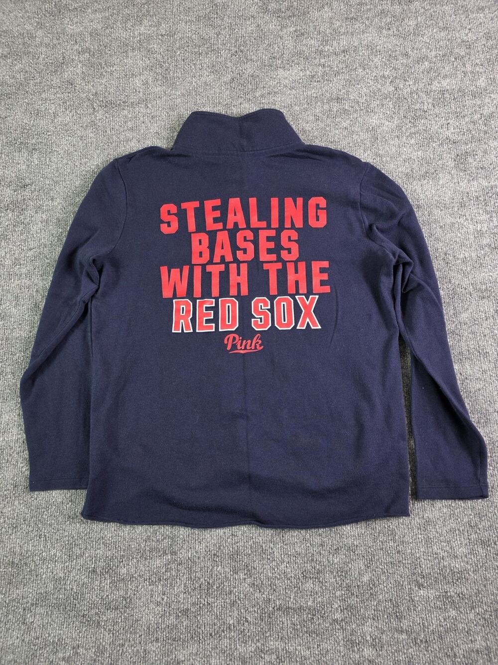 Boston Red Sox Victoria's Secret Pink 5th Ocean Jacket Womens Medium Quarter Zip